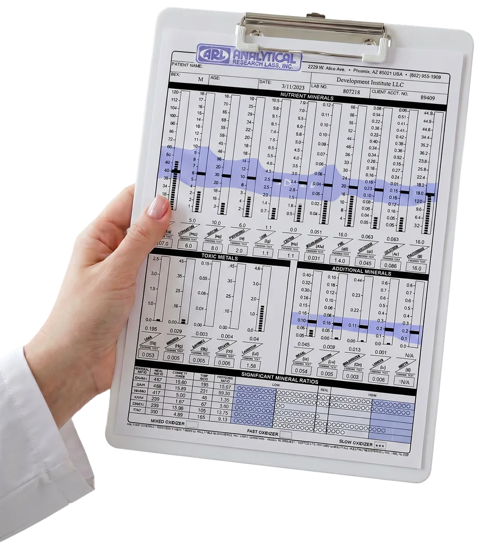 ARL Haarmineralanalyse Beispielbefund